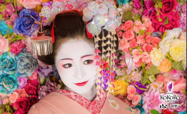 京都のフォトジェニックスポット心花雫で舞妓体験