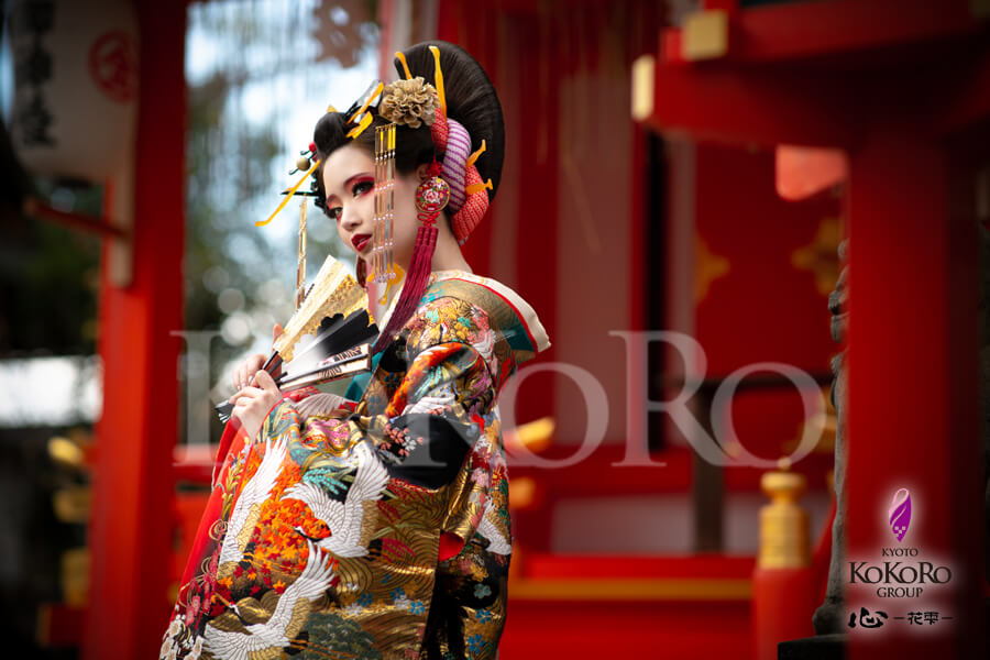 鏡花水月プランが帰ってきます 心 花雫 京都花魁体験 創作和装変身写真スタジオ