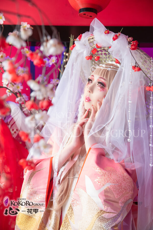 白 梅 小 町 Shira Ume Komachi 心 花雫 京都花魁体験 創作和装変身写真スタジオ