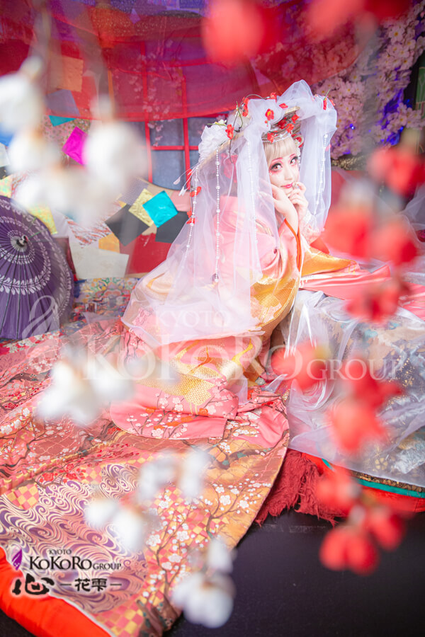 白 梅 小 町 Shira Ume Komachi 心 花雫 京都花魁体験 創作和装変身写真スタジオ