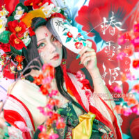 椿　着物　変身写真