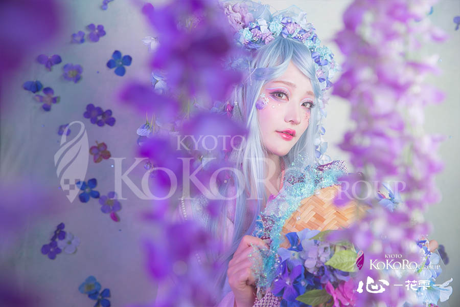 京都　返信体験　紫陽花