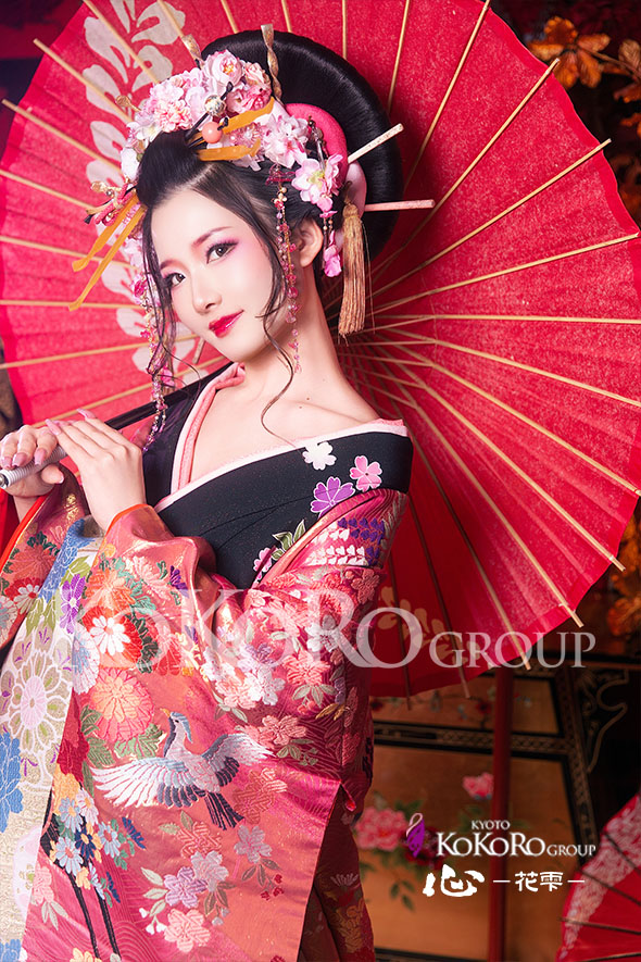 季節の簪ピンク