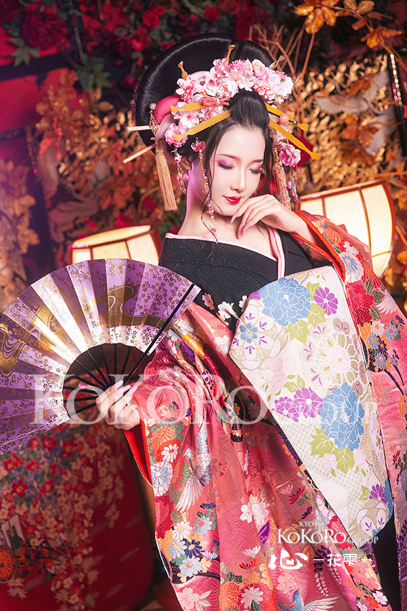 季節の簪ピンク