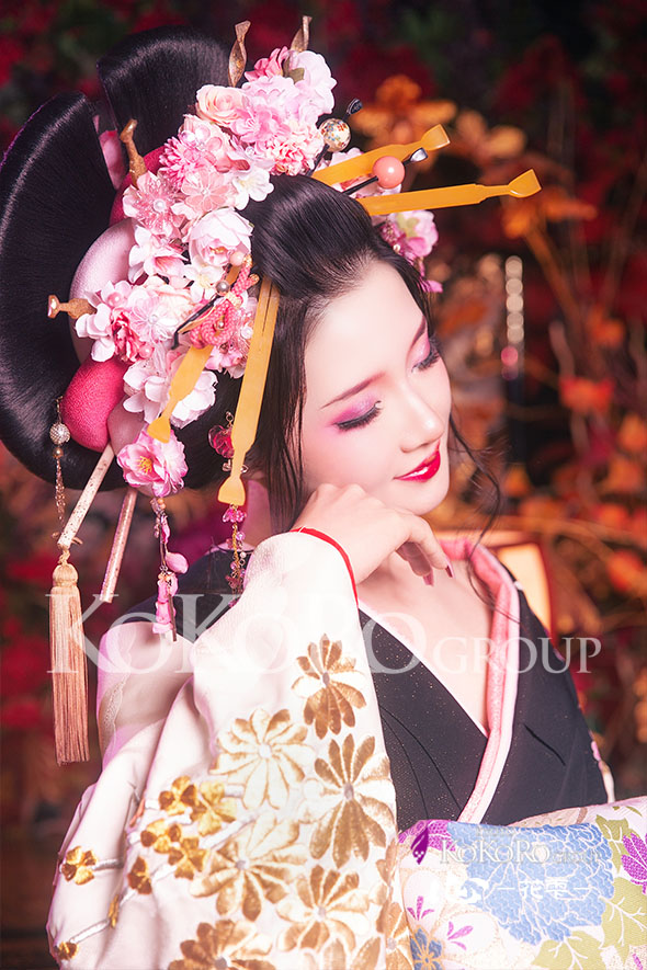 季節の簪ピンク