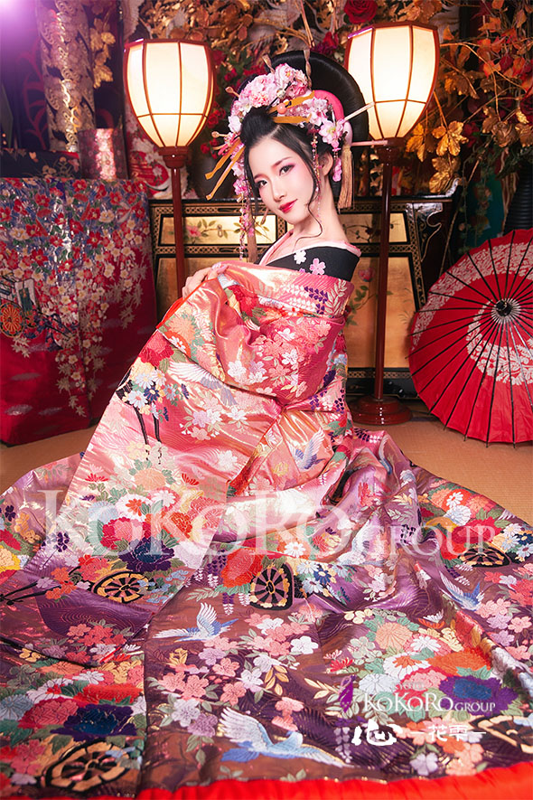 季節の簪ピンク