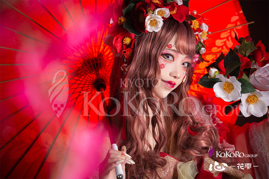 京都　返信体験　椿