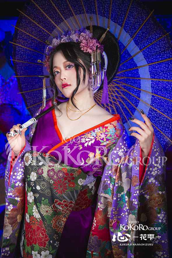 季節の簪 紫